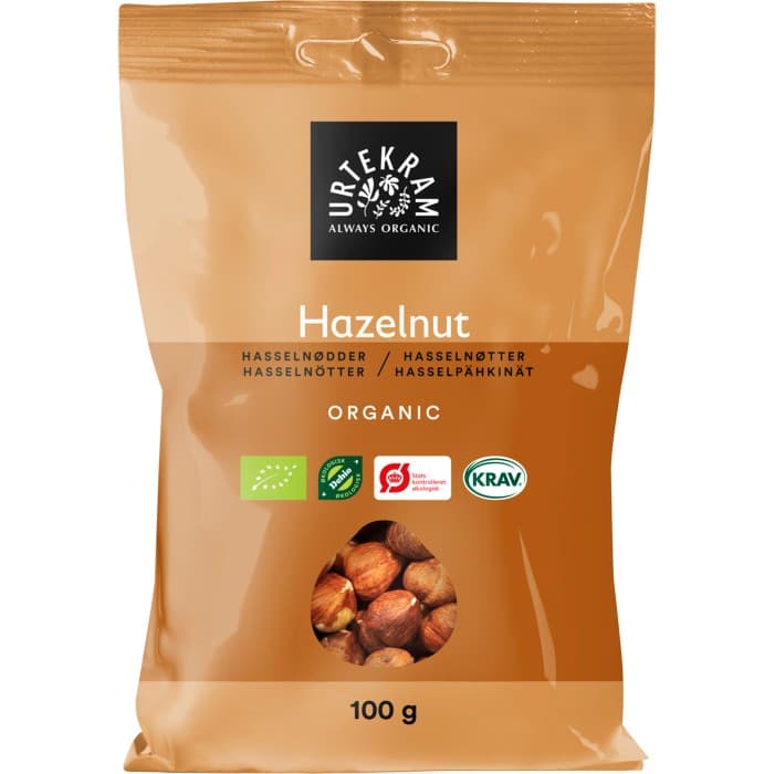 Urtekram Hasselnötter 100g – från Urtekram – 59 kr – hos Delitea