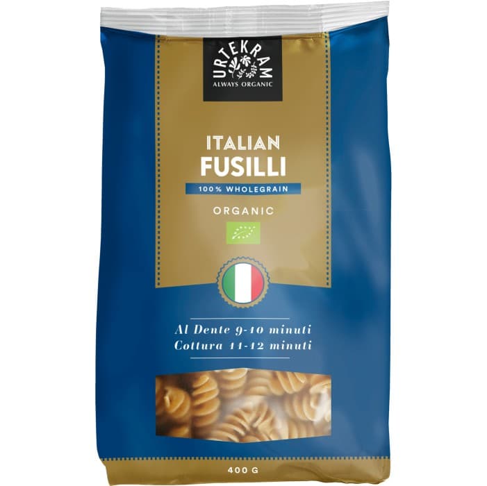 Urtekram Italiensk Fusilli 400g – från Urtekram – 27 kr – hos Delitea