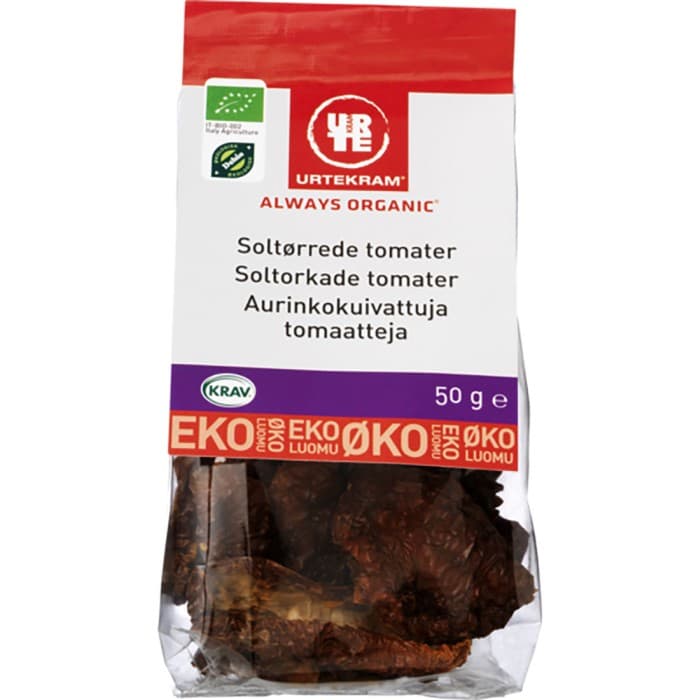 Urtekram Soltorkade Tomater 50g från Urtekram – köp hos Delitea