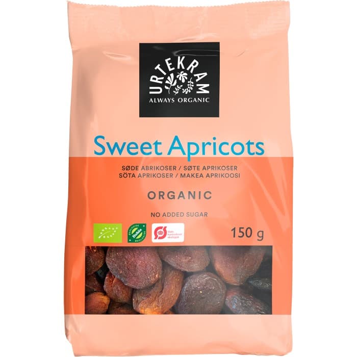 Urtekram Torkade Aprikoser 150g – från Urtekram – 72 kr – hos Delitea