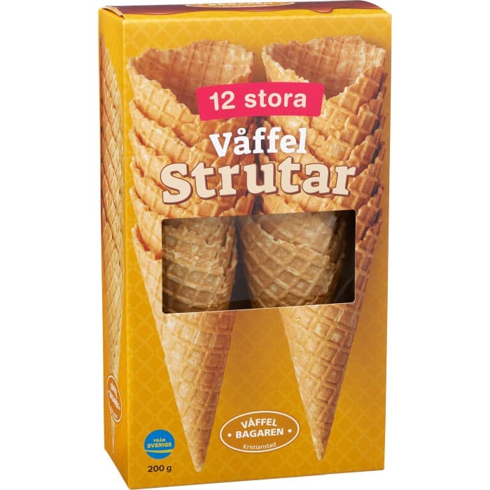 Våffelbagaren Våffelstrutar Stora 12-pack – från Våffelbagaren – 29 kr – hos Delitea