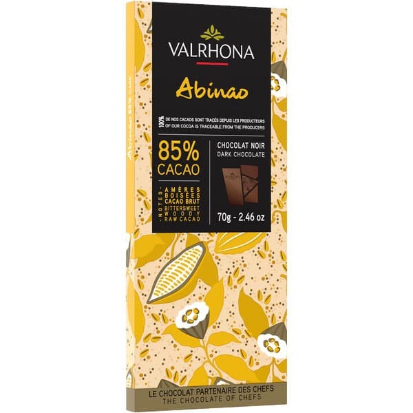 Valrhona Abinao 85% Chokladkaka 70g – från Valrhona – 75 kr – hos Delitea