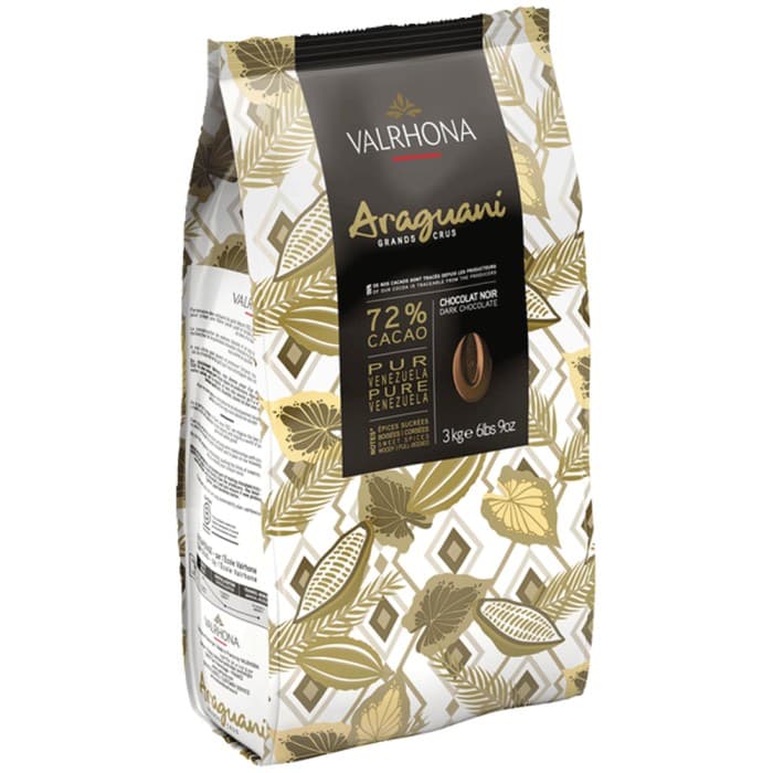 Valrhona Araguani Mörk Chokladpellets 72% 3kg – från Valrhona – 1799 kr – hos Delitea