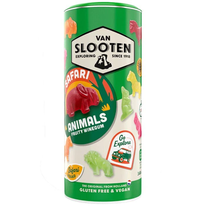 Van Slooten Safari Animals 210g – från Van Slooten – 33 kr – hos Delitea