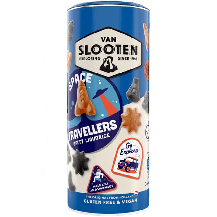 Van Slooten Space Travellers Saltlakrits 210g – från Van Slooten – 33 kr – hos Delitea