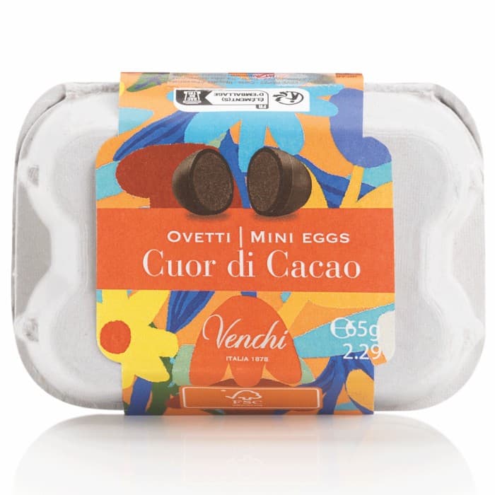 Venchi Mini Chokladägg Mörk Choklad 65g – från Venchi – 84 kr – hos Delitea