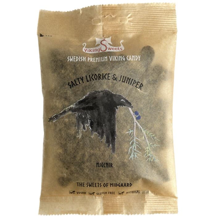 Viking Sweets Salty Licorice & Juniper Mjölnir 120g – från Viking Sweets – 49 kr – hos Delitea