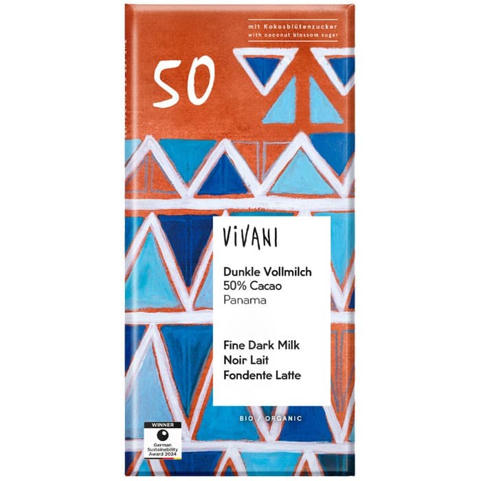 Vivani Mörk Mjölk 50% EKO 80g – från Vivani – 55 kr – hos Delitea