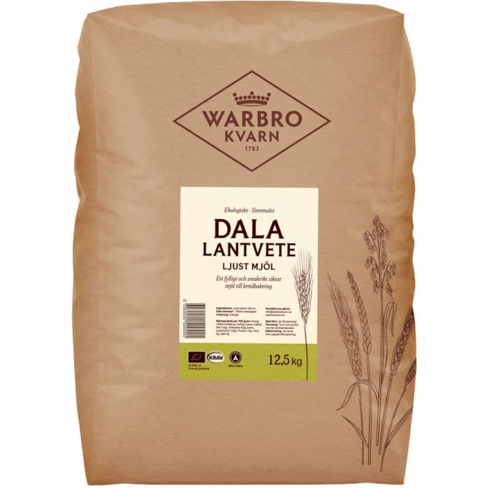 Warbro Kvarn Dala Lantvete Ljust 12,5kg från Warbro Kvarn – köp hos Delitea