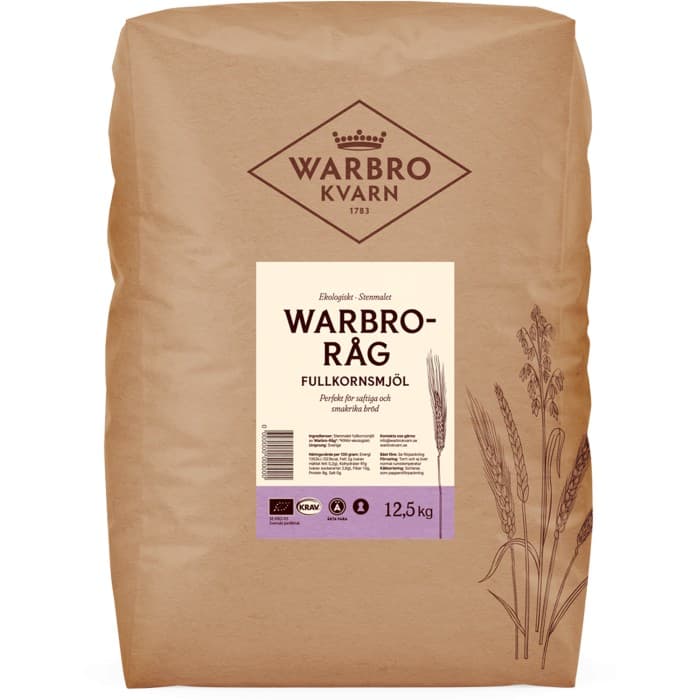 Warbro Kvarn WarbroRåg Fullkorn 12,5kg – från Warbro Kvarn – 406 kr – hos Delitea