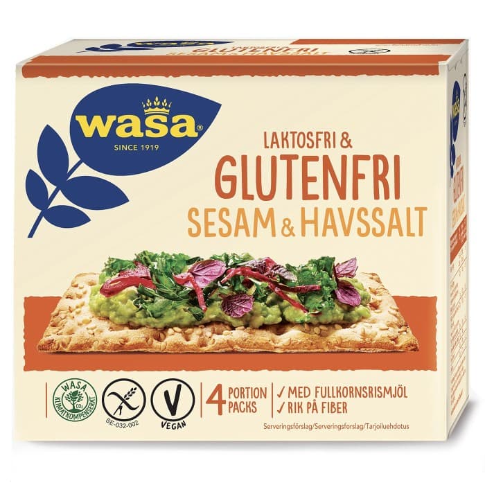 Wasa Glutenfri Sesam & Havssalt Knäckebröd 240g från Wasa – köp hos Delitea