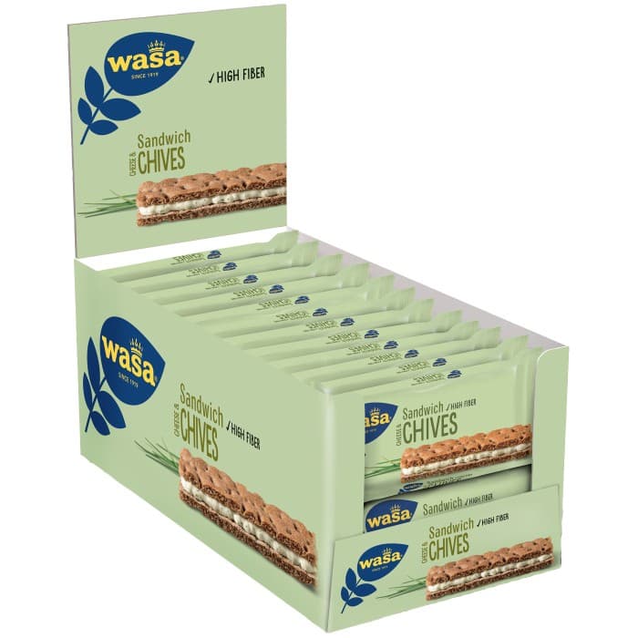 Wasa Sandwich Cheese & Chives 24x37g från Wasa – köp hos Delitea