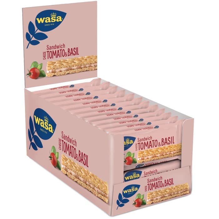 Wasa Sandwich Cheese Tomato & Basil 24x40g från Wasa – köp hos Delitea