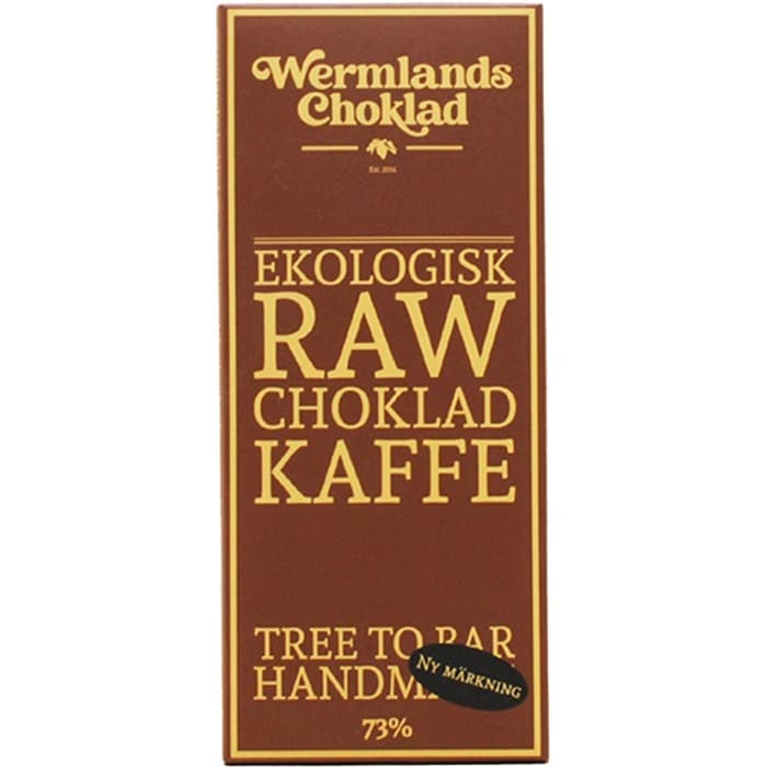 Wermlands Choklad Ekologisk RAWChoklad 73% Kaffe 50g – från Wermlands Choklad – 69 kr – hos Delitea