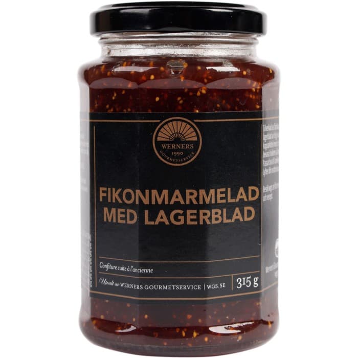 Werners Fikonmarmelad med Lagerblad 315g - från Werners - 84 kr - hos Delitea