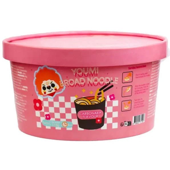 Youmi Instant Broad Noodle Carbonara Flavour 112g från Youmi – köp hos Delitea
