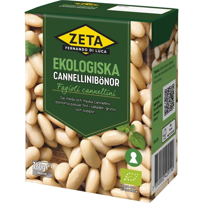 Zeta Cannellinibönor Ekologiska 380g – från Zeta – 19 kr – hos Delitea