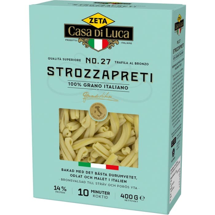 Zeta Casa Di Luca Pasta Strozzapreti 400g – från Zeta – 22 kr – hos Delitea