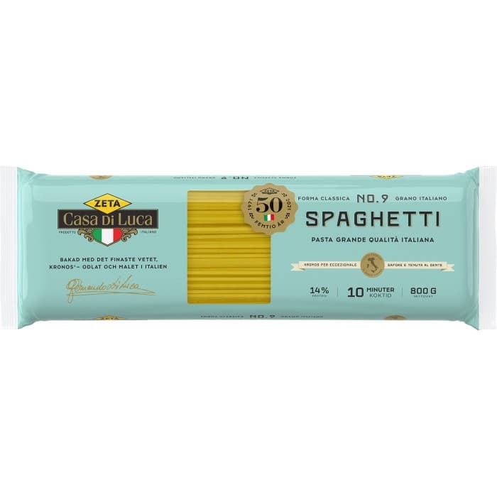 Zeta Casa Di Luca Spaghetti No9 800g – från Zeta – 31 kr – hos Delitea