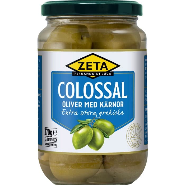 Zeta Colossaloliver med kärnor 370g från Zeta – köp hos Delitea