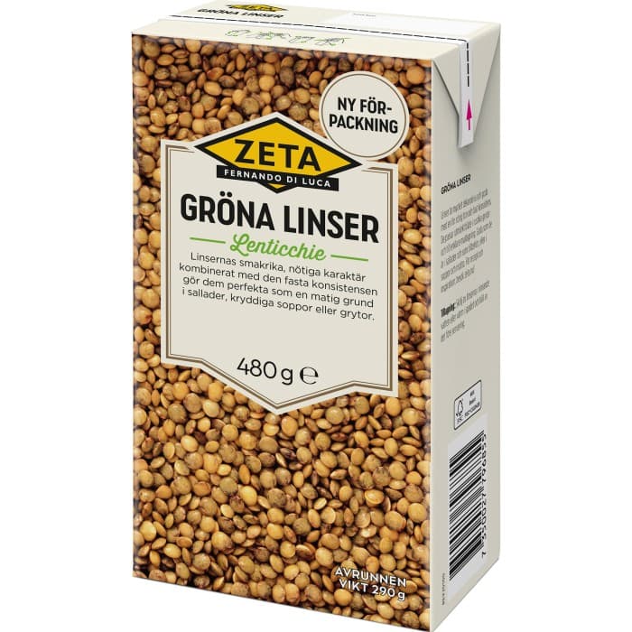 Zeta Gröna Linser 480g – från Zeta – 19 kr – hos Delitea