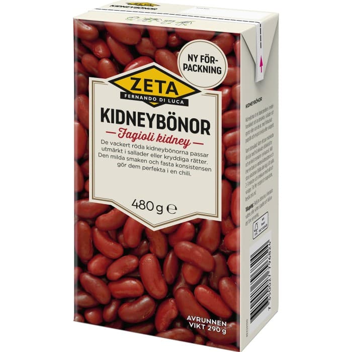 Zeta Kidneybönor 480g – från Zeta – 20 kr – hos Delitea