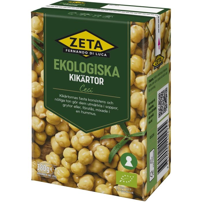 Zeta Kikärtor Ekologiska 380g
