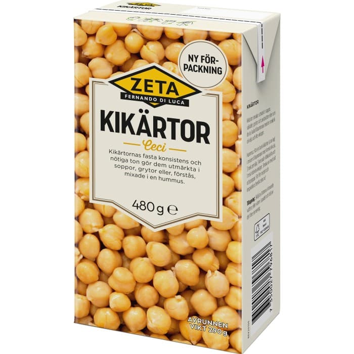 Zeta Kikärtor 480g