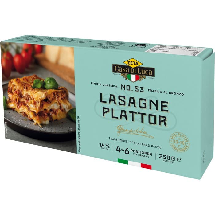 Zeta Lasagneplattor 250g – från Zeta – 21 kr – hos Delitea