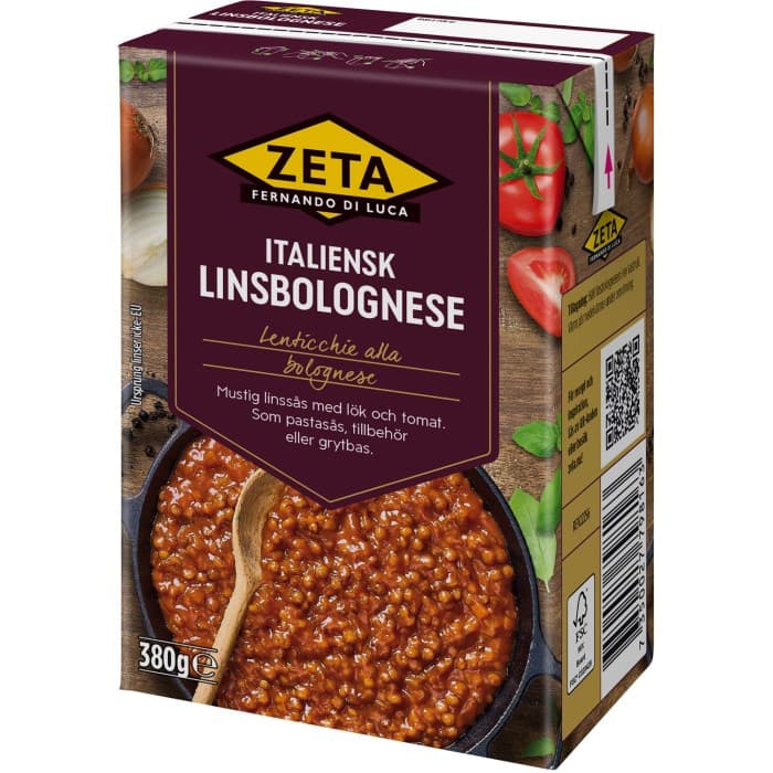 Zeta Linsbolognese Italiensk 380g från Zeta – köp hos Delitea