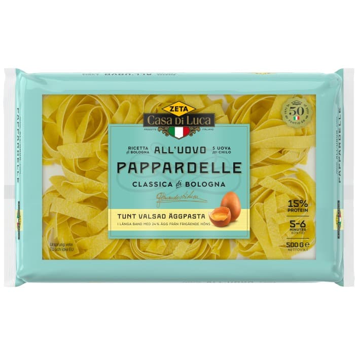 Zeta Pappardelle Ägg Casa Di Luca 500g – från Zeta – 44 kr – hos Delitea