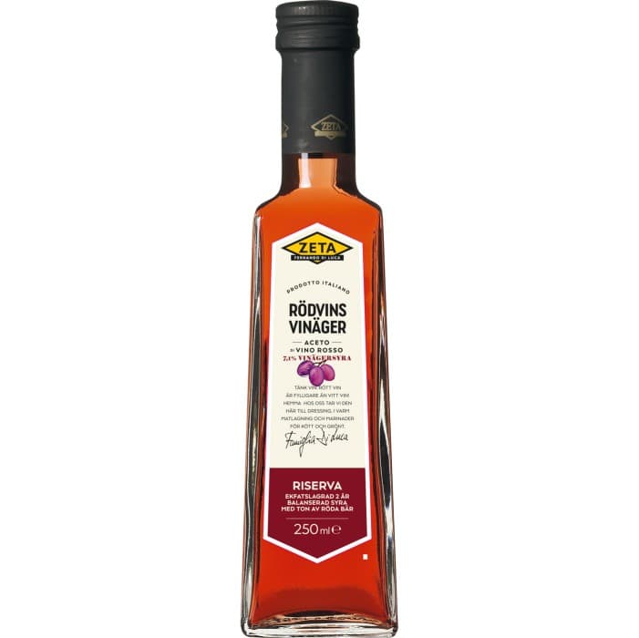 Zeta Rödvinsvinäger 250ml – från Zeta – 29 kr – hos Delitea