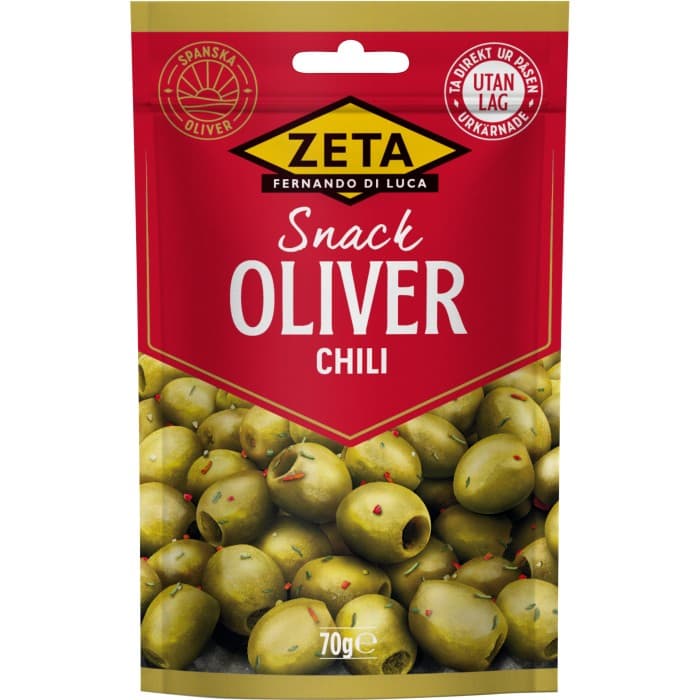 Zeta Oliver Chili Snack 70g – från Zeta – 25 kr – hos Delitea
