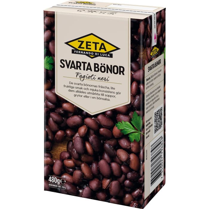 Zeta Svarta Bönor 480g – från Zeta – 19 kr – hos Delitea