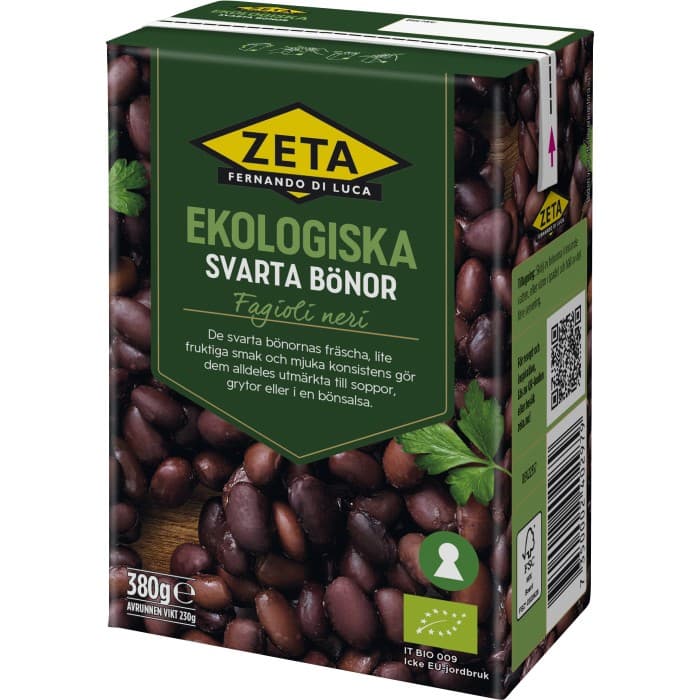 Zeta Svarta Bönor 380g från Zeta – köp hos Delitea