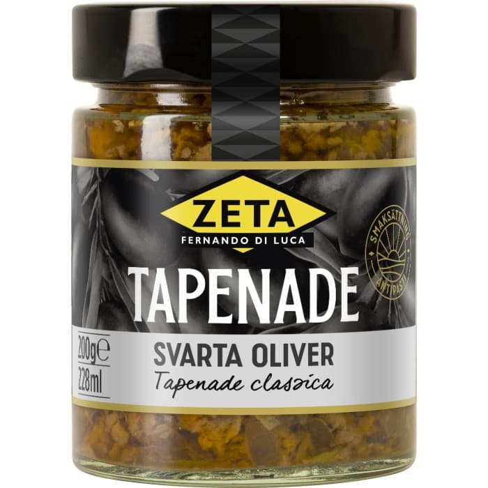 Zeta Tapenade Svarta Oliver 200g
