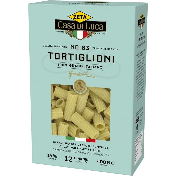 Zeta Tortiglioni 400g – från Zeta – 22 kr – hos Delitea