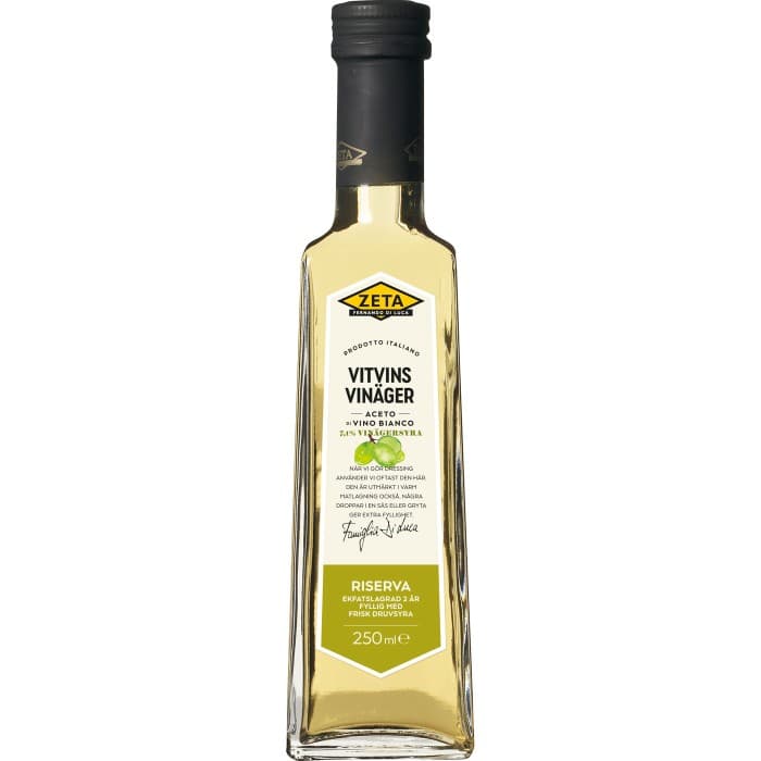 Zeta Vitvinsvinäger 250ml – från Zeta – 29 kr – hos Delitea