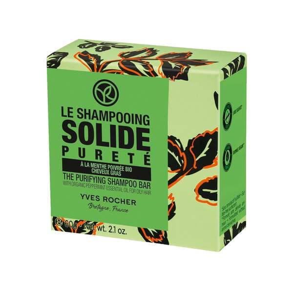 Schampokaka - renande, fett hår, pepparmynta, 60 g från Yves Rocher – köp hos Yves Rocher