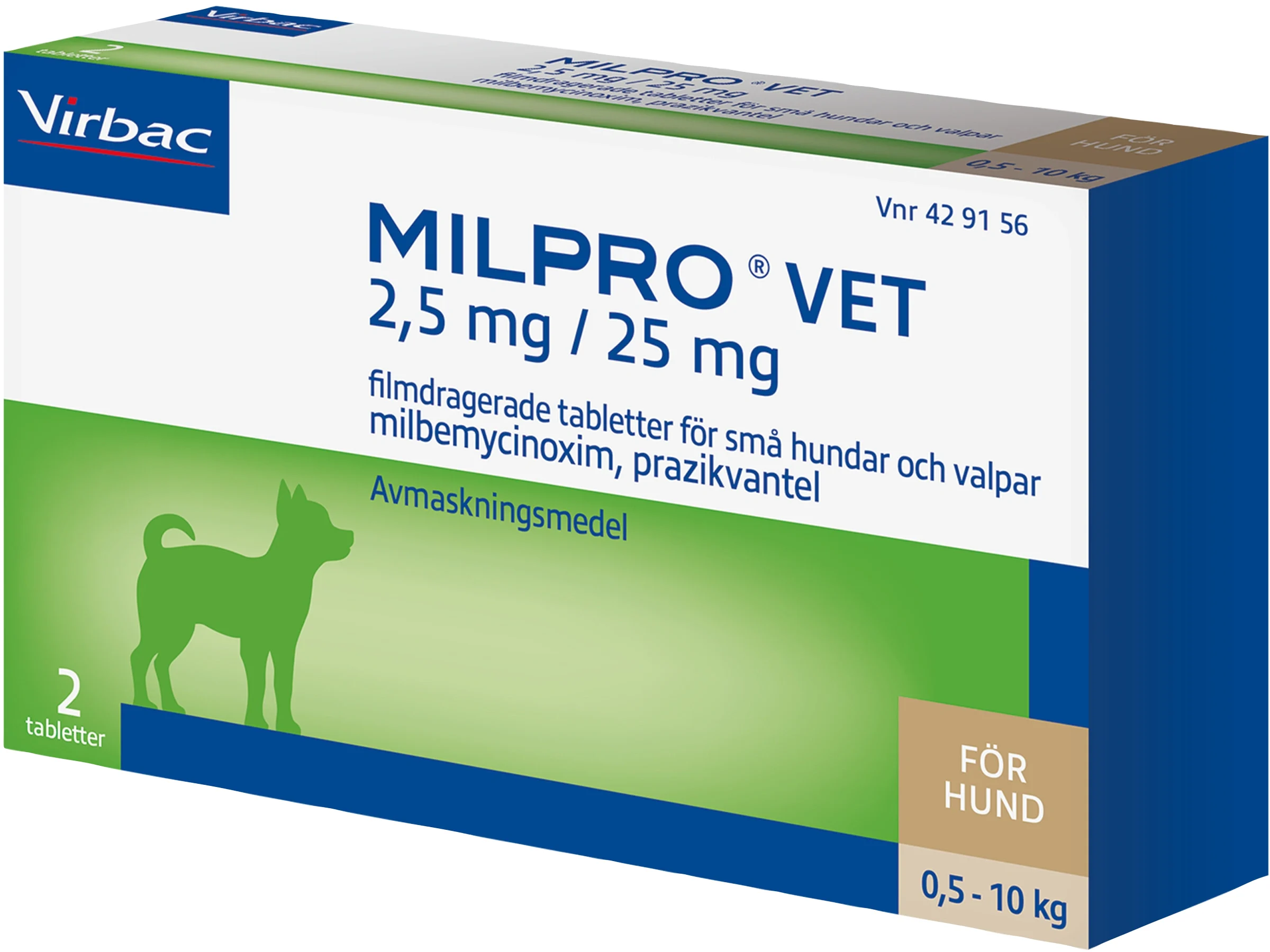 Milpro vet för små hundar och valpar (0,5-10 kg) 2 tabletter från Milpro Vet – köp hos Apotek Hjärtat