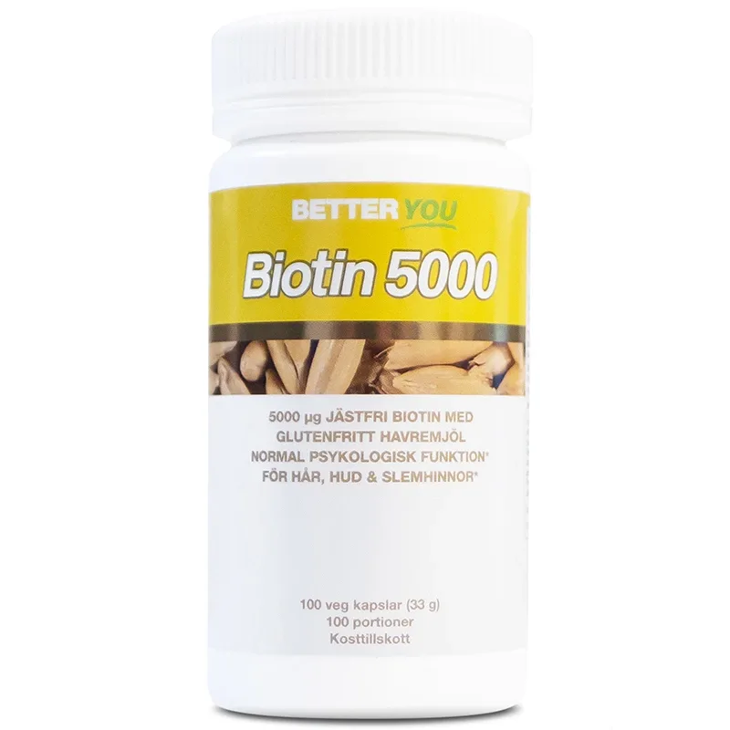 Better You Biotin 5000 100 kapslar från Better You – köp hos Apotek Hjärtat