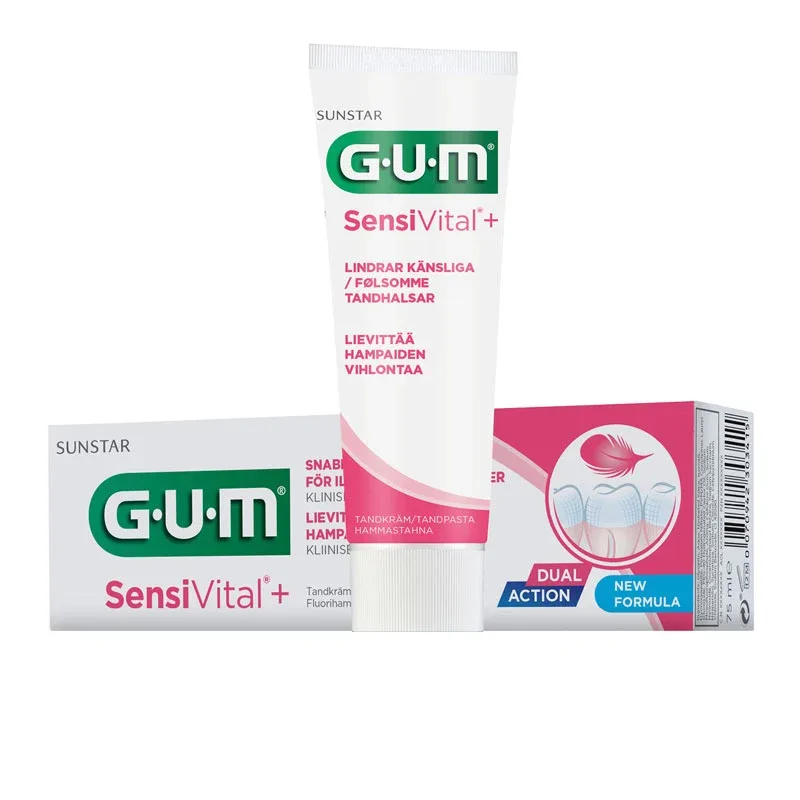 GUM Sensivital+ Tandkräm 75 ml från GUM – köp hos Apotek Hjärtat