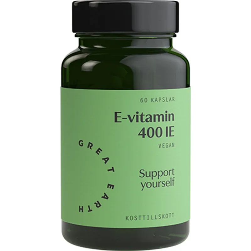 Great Earth E-Vitamin 60 kapslar från Great Earth – köp hos Apotek Hjärtat