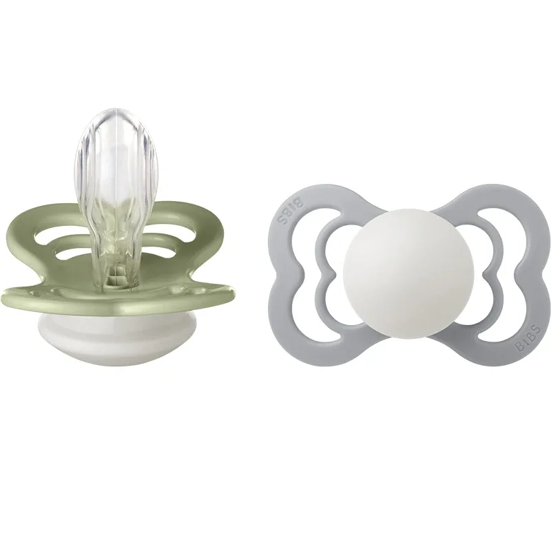 BIBS Supreme Silicone Sage Glow/Cloud Glow 2-pack Size 2 från BIBS – köp hos Apotek Hjärtat