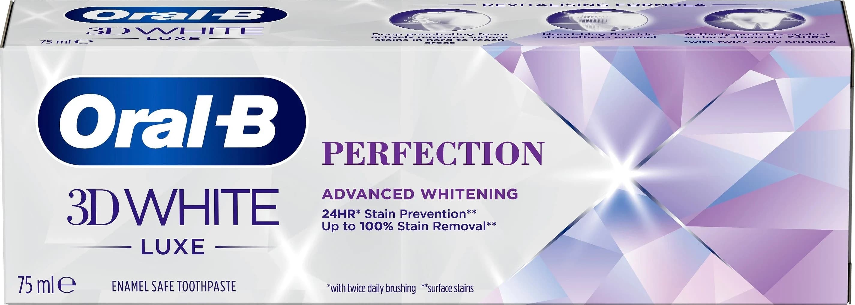 Oral-B 3D White Luxe Perfection Tandkräm 75 ml från Oral-B – köp hos Apotek Hjärtat