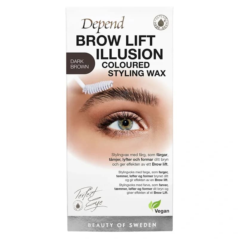 Depend Perfect Eye Brow Illusion Wax Dark Brown från Depend – köp hos Apotek Hjärtat