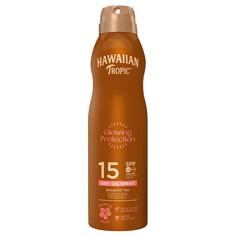 Hawaiian Tropic Glowing Protection Oil C-Spray SPF 15, 177 ml från Hawaiian Tropic – köp hos Apotek Hjärtat