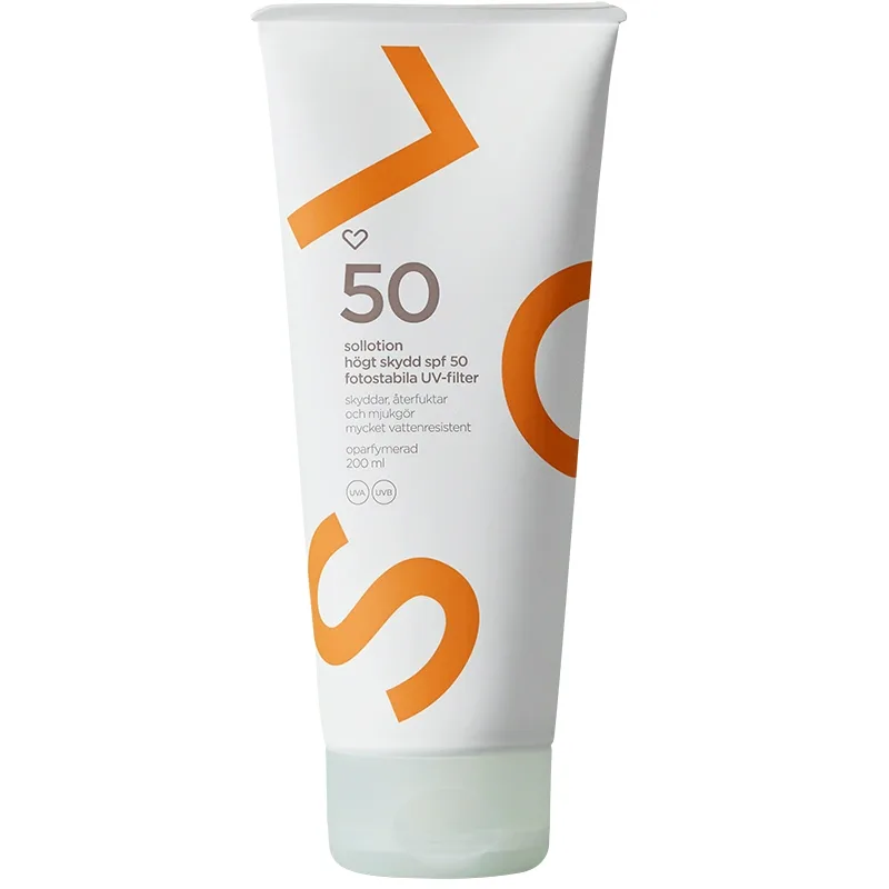 Hjärtats Sollotion Oparfymerad SPF 50, 200 ml från Hjärtats – köp hos Apotek Hjärtat