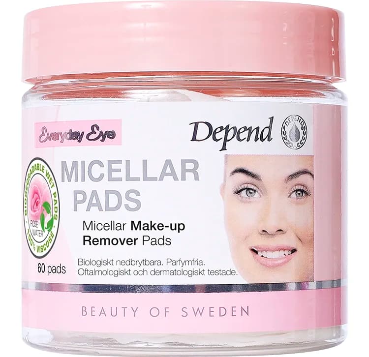 Depend Micellar Make-Up Remover Pads 60 st från Depend – köp hos Apotek Hjärtat
