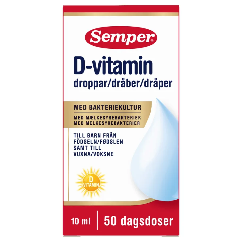 Semper magdroppar D-vitamin 10 ml 50 doser från Semper – köp hos Apotek Hjärtat